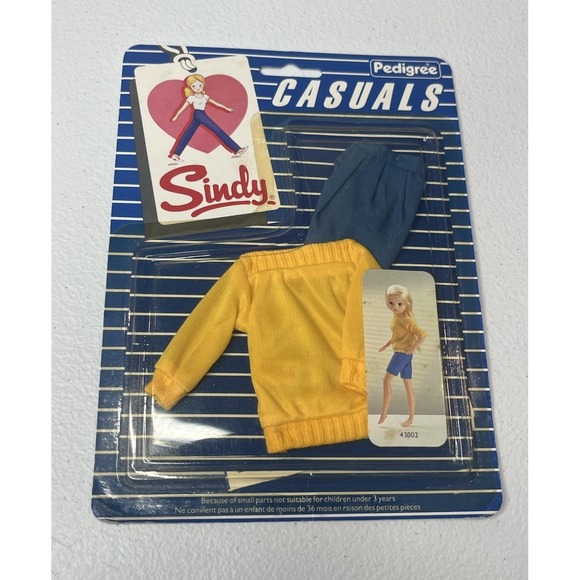Pedigree Other - Vtg Pedigree Sindy Doll Casuals Outfit 43002 Yellow Blue NOS